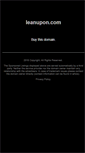 Mobile Screenshot of leanupon.com